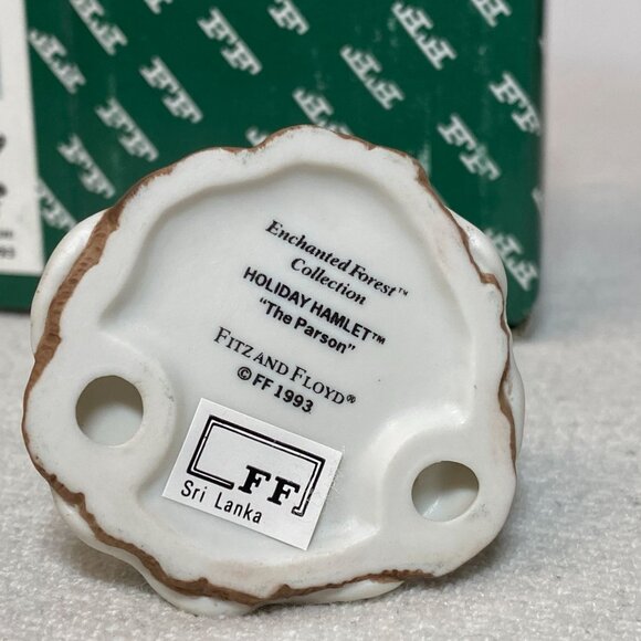 Floyd & Floyd Holiday Hamlet “The Parson” 1993 Owl Figurine In Original Box 1993 - Picture 10 of 11